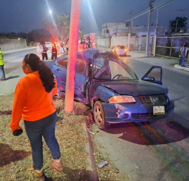 Sujetos sufren accidente