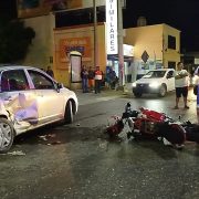 Motociclista se pasó el alto