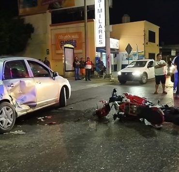 Motociclista se pasó el alto