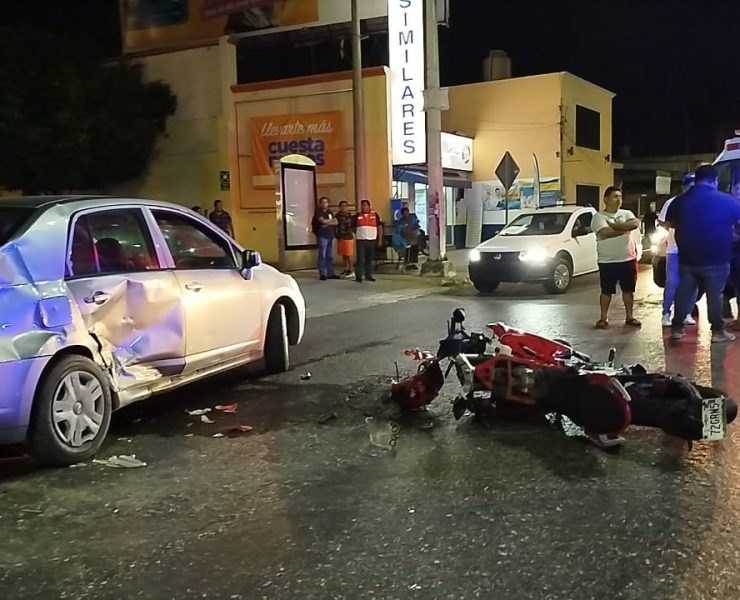 Motociclista se pasó el alto
