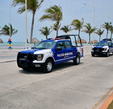 Policía Municipal con logística para brindar seguridad