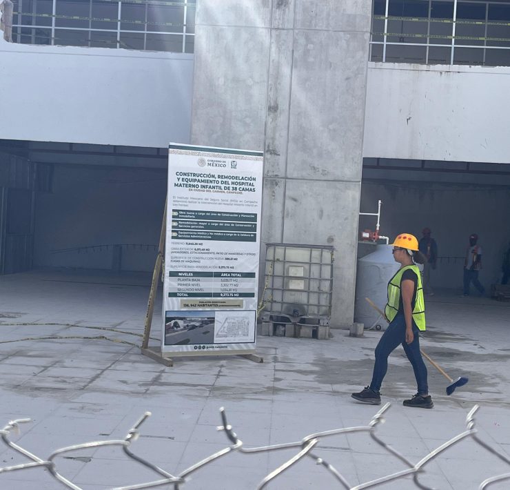 Hospital materno infantil con un avance del 60% en remodelación