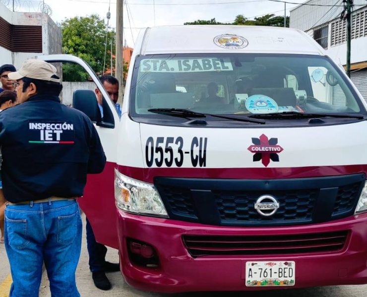 Infracciones y combis al corralón en operativo del IET