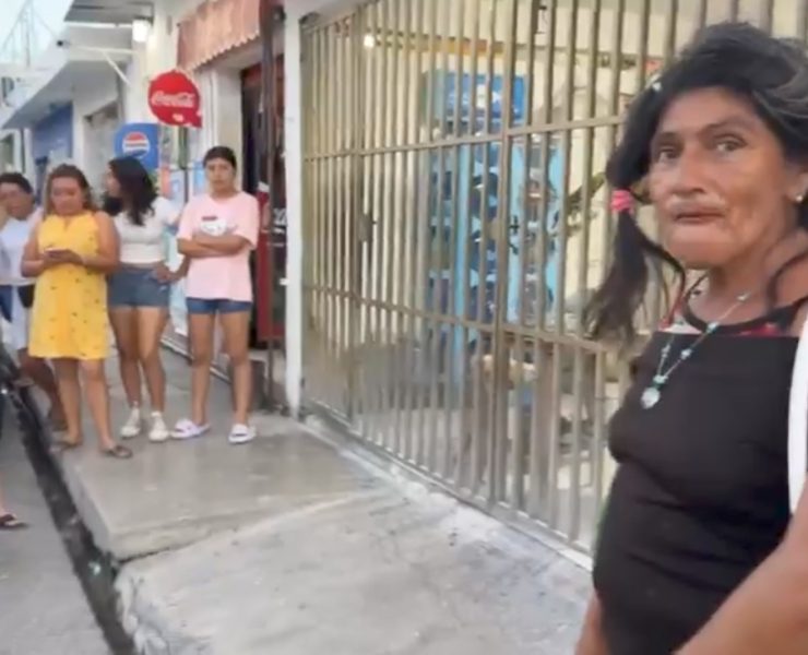 Mujer enferma de sus facultades agresiva y robachicos