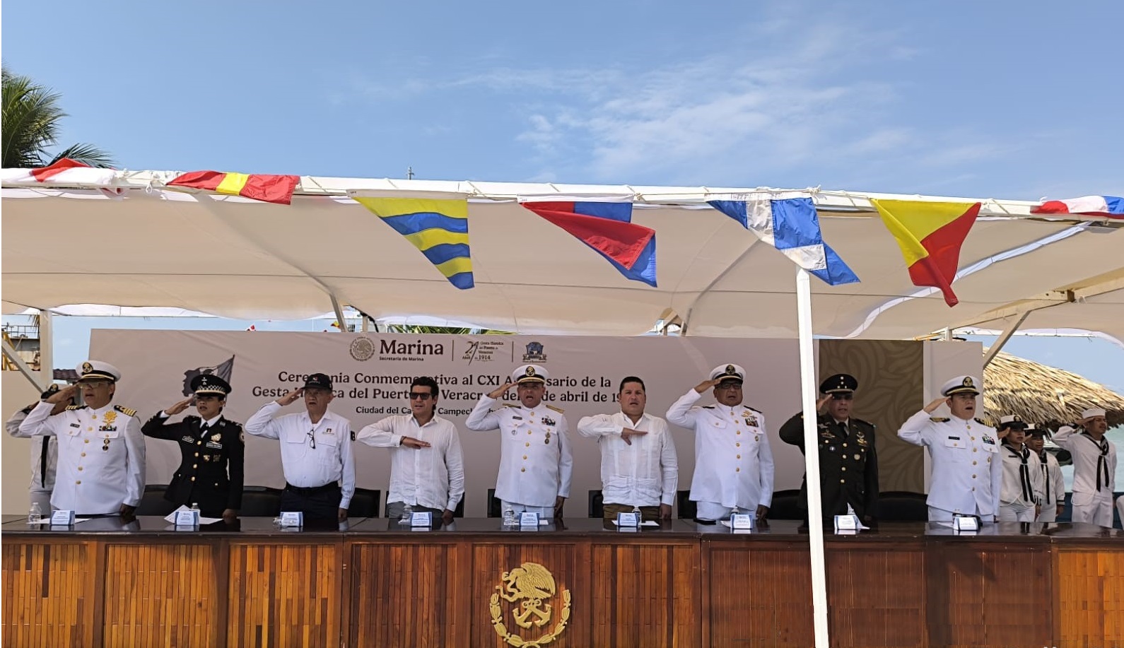 La SEMAR conmemora el 111 aniversario de la Gesta Heroica del 21 de abril de 1914