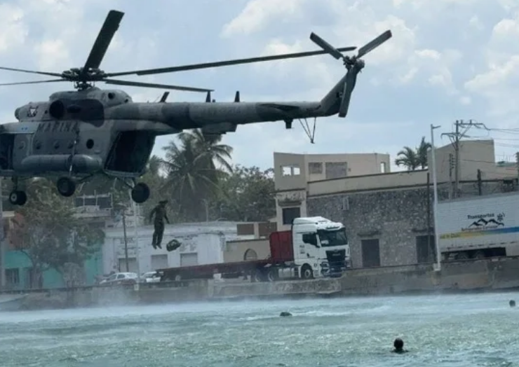 Marina ejecuta "ejercicios de preparación" en Champotón