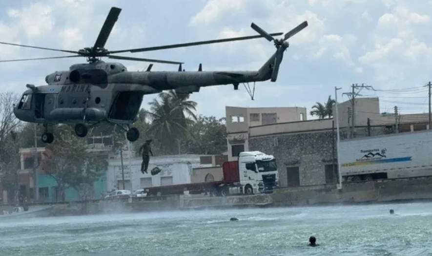 Marina ejecuta "ejercicios de preparación" en Champotón