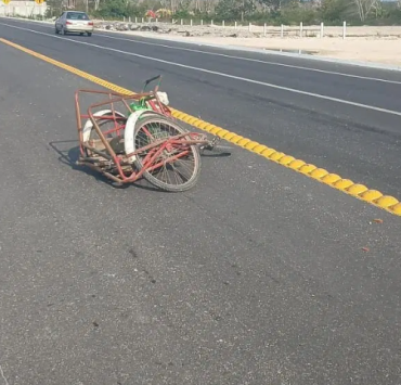 Ciclista fallece en accidente vial en Escárcega