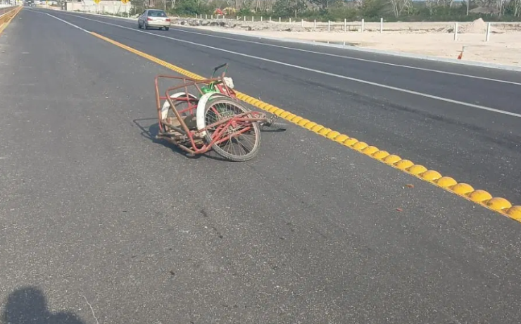 Ciclista fallece en accidente vial en Escárcega