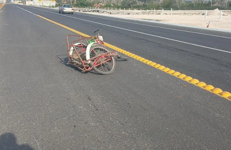 Ciclista fallece en accidente vial en Escárcega