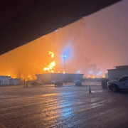 incendio en exterior de la refinería Olmeca de Dos Bocas