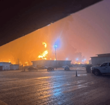 incendio en exterior de la refinería Olmeca de Dos Bocas