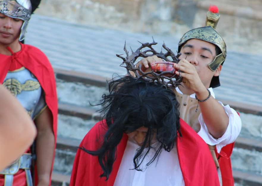 Viacrucis viviente en el Centro Histórico de Campeche