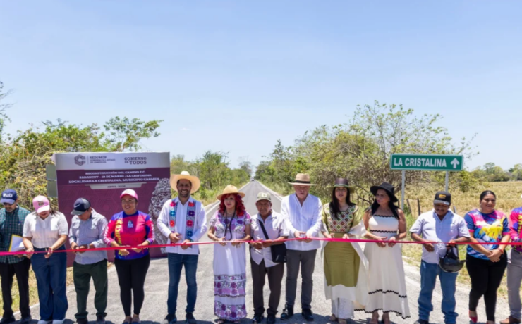 Inauguran la reconstrucción total de la vía Sabancuy-La Cristalina