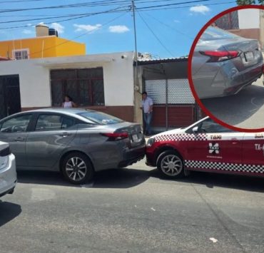 Taxi provoca choque por alcance en avenida Álvaro Obregón, Campeche