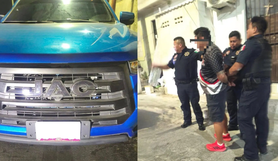 Detienen a pareja por presuntos actos indebidos dentro de un vehículo