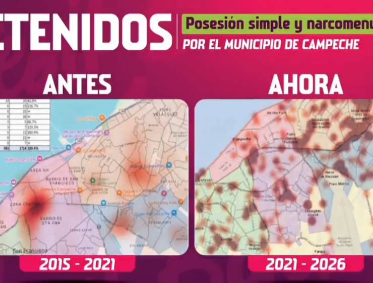 Campeche reporta más de 700 detenidos a lo largo de todo el estado