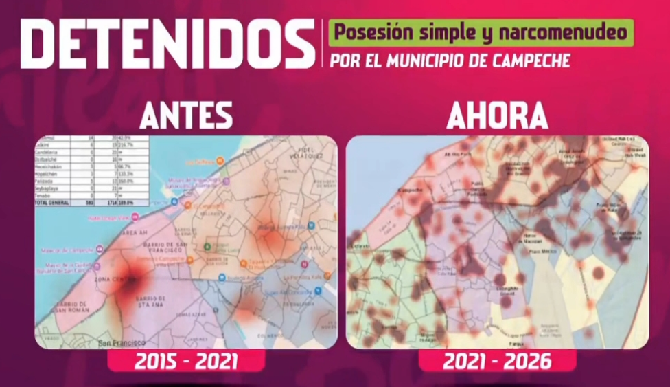 Campeche reporta más de 700 detenidos a lo largo de todo el estado