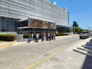 Autoridades supervisan el simulacro de seguridad tras la alerta emitida, en una jornada donde Campeche participó en el Simulacro Nacional sin incidentes.