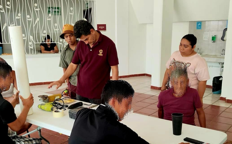 Supervisan albergue Jo'olnaj en Campeche
