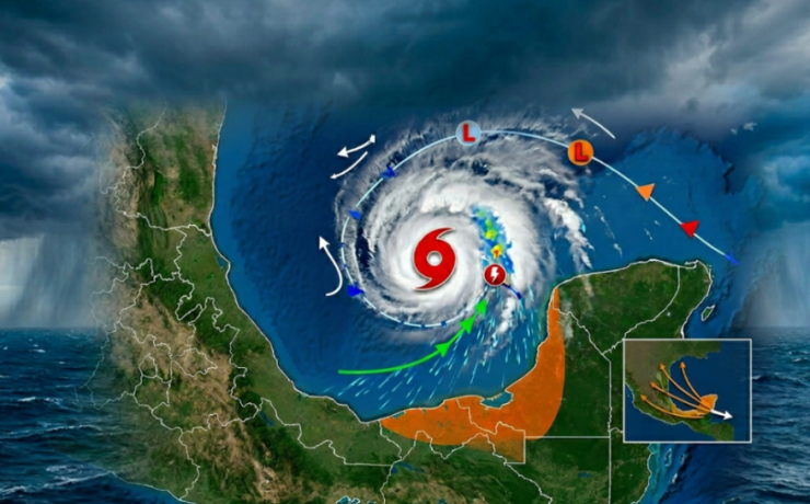 ¿Nace el ciclón “Arthur”? Vigilan zona de baja presión en la Bahía de Campeche
