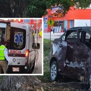 Choque contra un árbol en "La Concordia". Se quedó dormido al volante