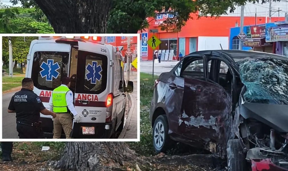 Choque contra un árbol en "La Concordia". Se quedó dormido al volante