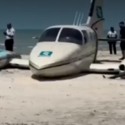 Aterrizaje forzoso de avioneta en Campeche