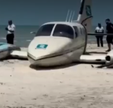Aterrizaje forzoso de avioneta en Campeche