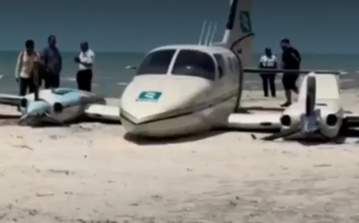 Aterrizaje forzoso de avioneta en Campeche