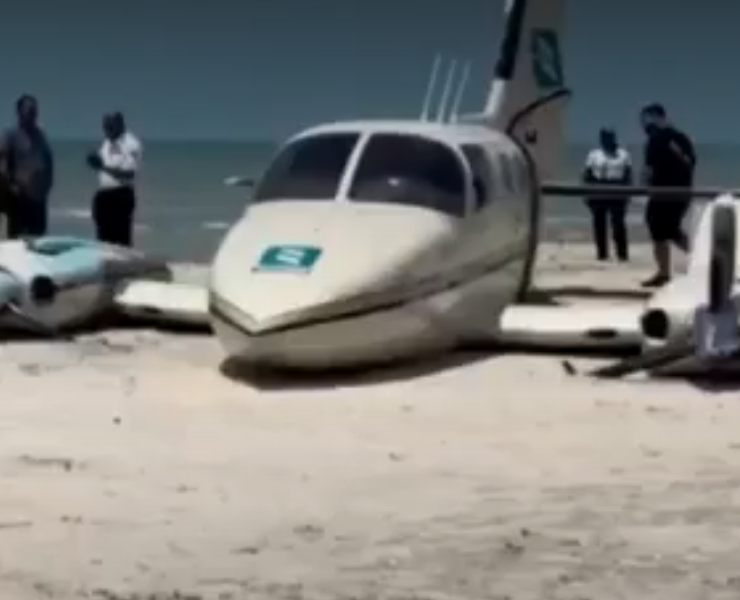 Aterrizaje forzoso de avioneta en Campeche