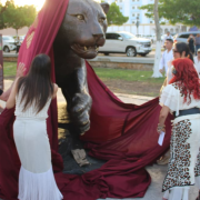 Inauguran estatua de jaguar en Campeche "para no olvidar"
