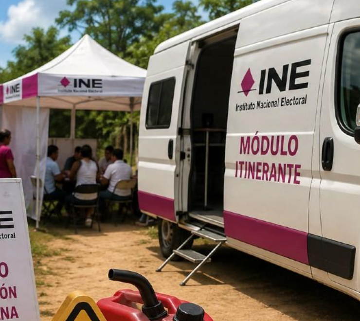 Módulos itinerantes del INE en riesgo por falta de combustible