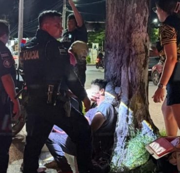 Defiende a una mujer y termina herido en el rostro