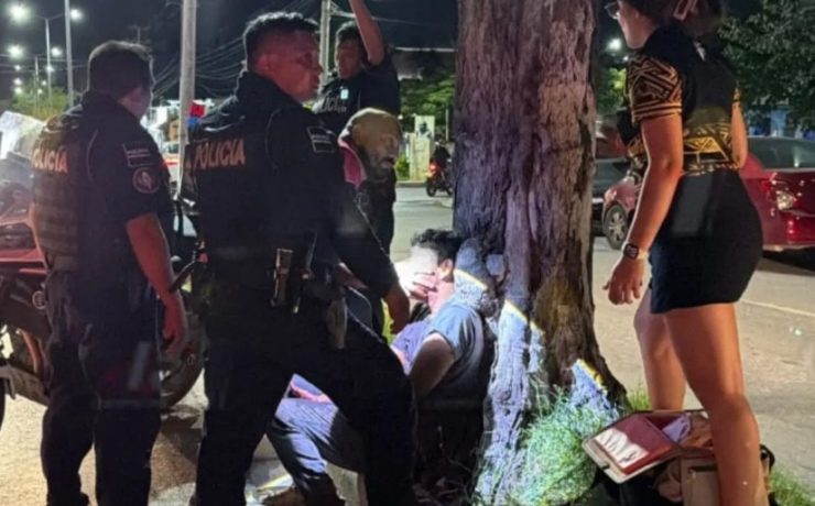 Defiende a una mujer y termina herido en el rostro