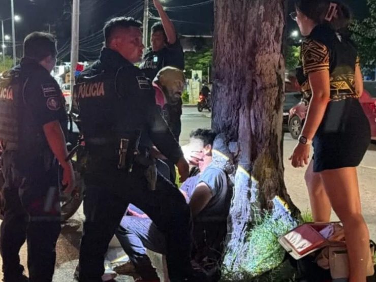 Defiende a una mujer y termina herido en el rostro