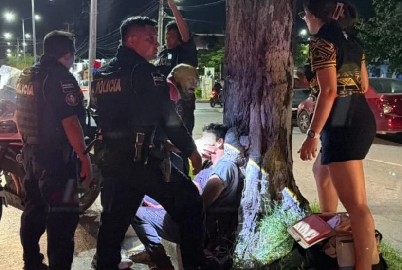 Defiende a una mujer y termina herido en el rostro