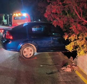 Aparatoso accidente en Colonial Campeche