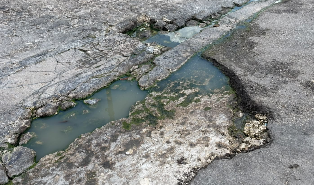 Bache destruye llantas en la colonia Ramón Espínola Blanco