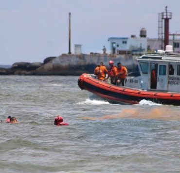 Se realizo un ejercicio de búsqueda y rescate marítimo en Campeche