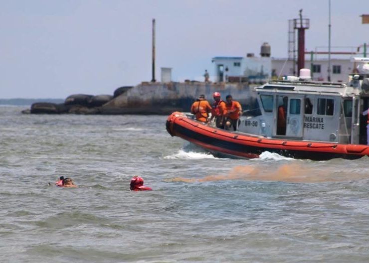 Se realizo un ejercicio de búsqueda y rescate marítimo en Campeche