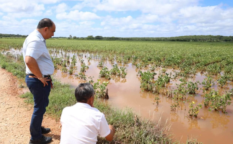 Los campos están bajo el agua en Hopelchén